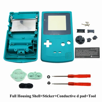 YuXi Plast Shell Spil Boliger Case Cover til Nintend til Gameboy Color Spil-Konsol for GBC Shell med ledende d-pad + Værktøj 0