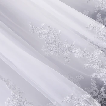 ZJ9170 Sexet Høj Kvalitet Blonder A-Line, Elegant Hvid Hvid langærmet Brudekjole 2019 Bride Kjoler Plus Size 0