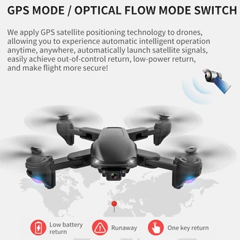 ZLRC Professionel GPS-Drone 4K Med Dual Kamera, Hd 5G WiFi FPV Optisk Flow Sammenklappelig RC Quadcopter Mini Dron VS SG907 3
