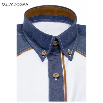 ZOGAA Skjorter til Mænd Mode, Denim Short Sleeve Formelle Shirts Mand Casual Sommer Tøj Toppe Slank Bomuld Plus Size Mandlige Shirts 3