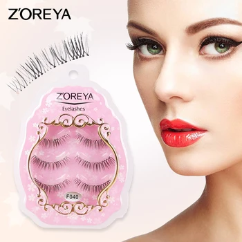 Zoreya Håndlavet Skærpe 3/5Pairs 3D False Mink Øjenvipper Naturligt Tykke, Lange Vipper Tjavsede Makeup, Skønhed Udvidelse Værktøjer 0