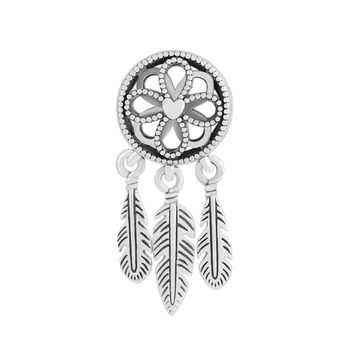Åndelig Dreamcatcher Charm i 925 Sølv Oprindelige Perler Til smykkefremstilling Passer Europa-Sterling Sølv Armbånd Til Kvinde DIY 1