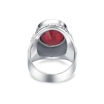 Ægte 925 Sterling Sølv Herre Ringe Ruby Stor Sølv Ring For Kvinder Klassisk Skinnende Ædelstene Wedding Party Mode Smykker Fabrik 5