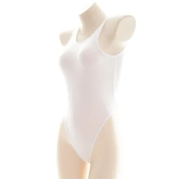 ét stykke badedragt kvinder monokini badetøj sexet bikini Is silke ensfarvet Vest Ultra tynd Gennemsigtig Japansk studerende spa 2